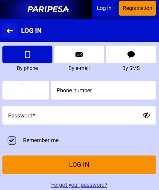 Paripesa app login