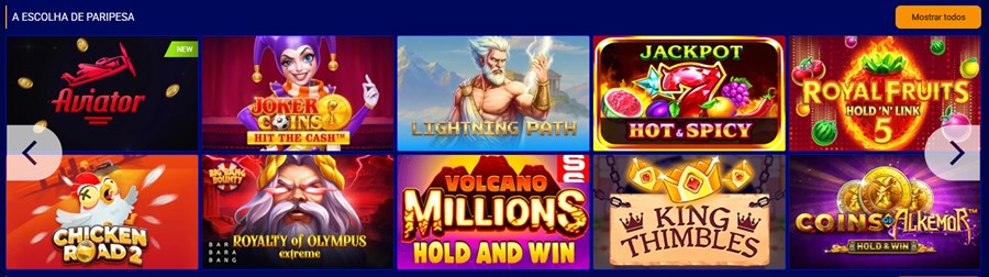 Paripesa slots online Portugal com b&oacute;nus, free spins e jogos de casino